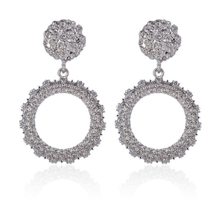 Big Vintage Earrings for Women Gold Silver Black Geometric Statement Earring  Metal Earing Hanging Fashion Jewelry