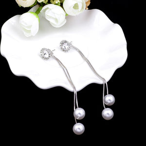 Simulated Pearl Drop Earrings