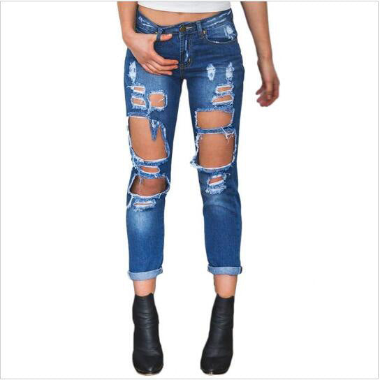 Alpscommerce  big hole fashion jeans