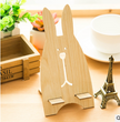 Compatible with Apple, Cartoon Wooden Universal Portable Light Weight Rabbit Mobile Phone Tablet Desktop Holder Stand Lazy bracket For iPhone 7 Xiaomi