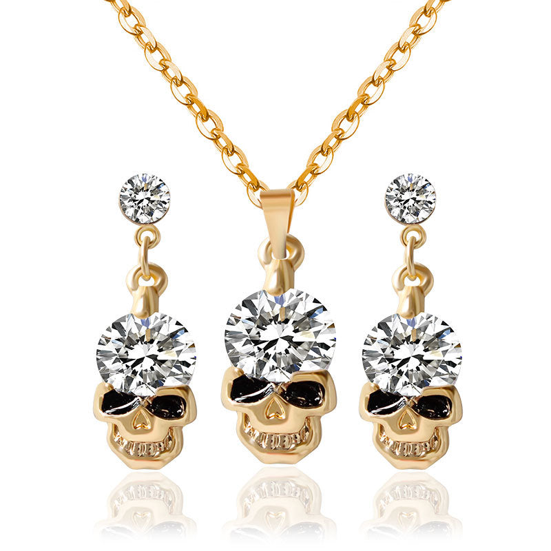 Wholesale real gold flowers, crystal water drops, peacock two piece suite, pendant necklace, jewelry set, women's Bridal Jewelry