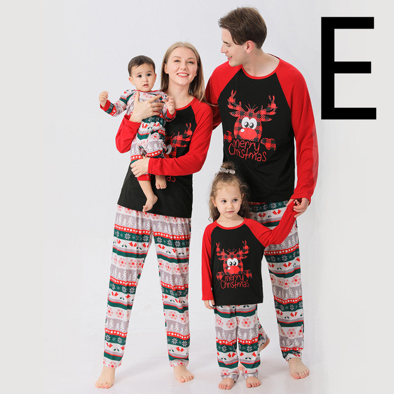 Alpscommerce Family Pajamas Set Clothes For Mom Dad And Son Cartoon Print