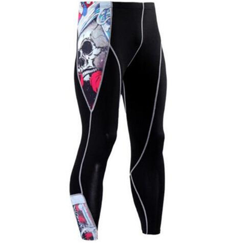 Men's Tight-fitting Elastic Breathable  Football Basketball Fitness Workout Leggings Quick-drying