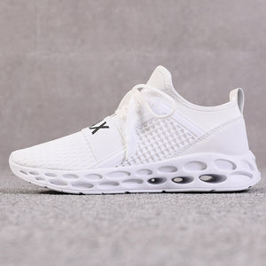 High elastic hollow fly woven casual shoes