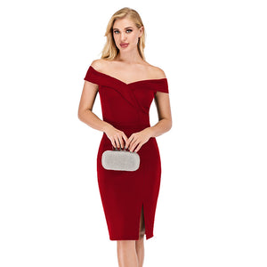 Split casual party dress