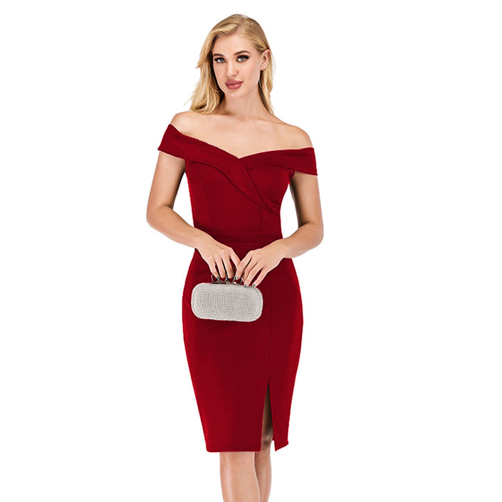 Split casual party dress