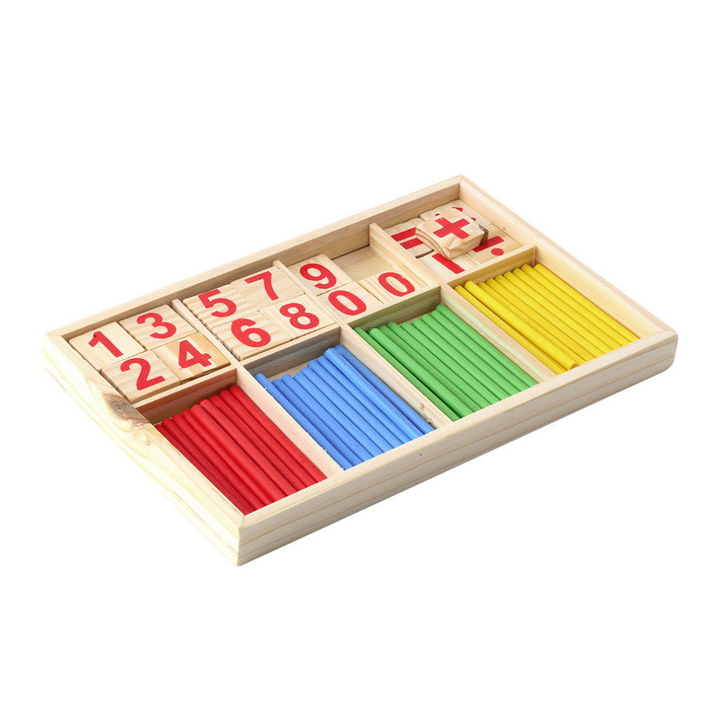 Math Manipulatives Wooden Counting Sticks Intelligence Montessori Math Wooden Color Calculation Education Enlightenment Toy