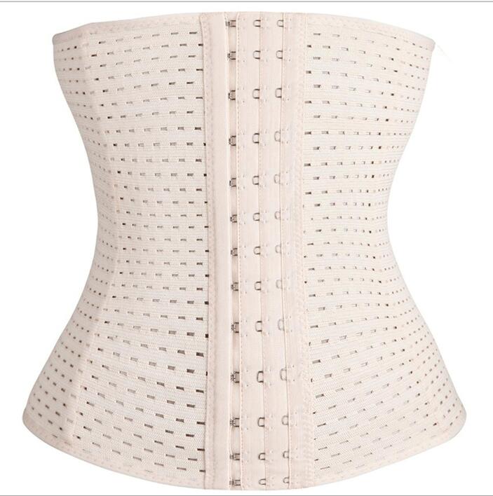 Women Hollow Tibial Belt Body-sculpting Hollow-out Round-hole Breathable Rubber Corset Post-natal Tummy Tucking Exercise Belt