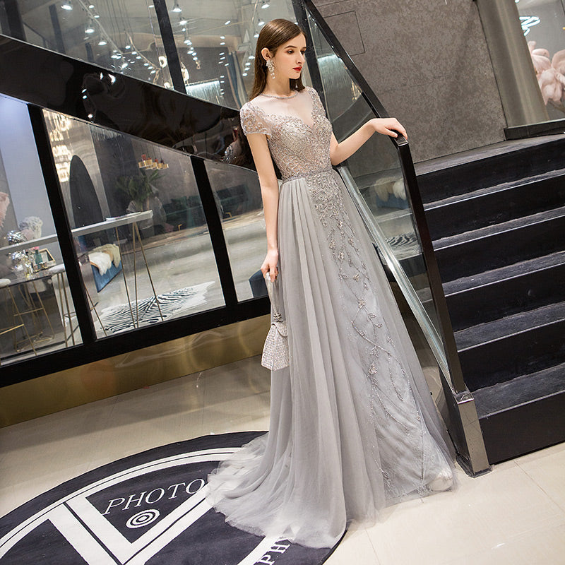 Women's Temperament Fashion A-line Hem Evening Dress