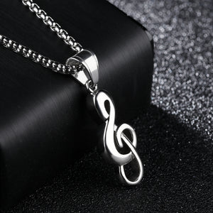 Music symbol necklace