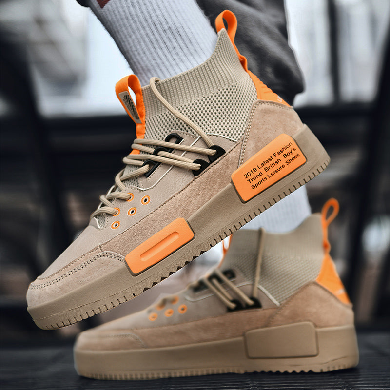 Casual high-top canvas shoes