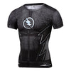 new men's short sleeved T-shirts outdoor sports leisure lightning printing 3D T-shirt round collar fast dry tights