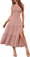 Fashion Women's One-shoulder Pleated Layered Hem Split Dress