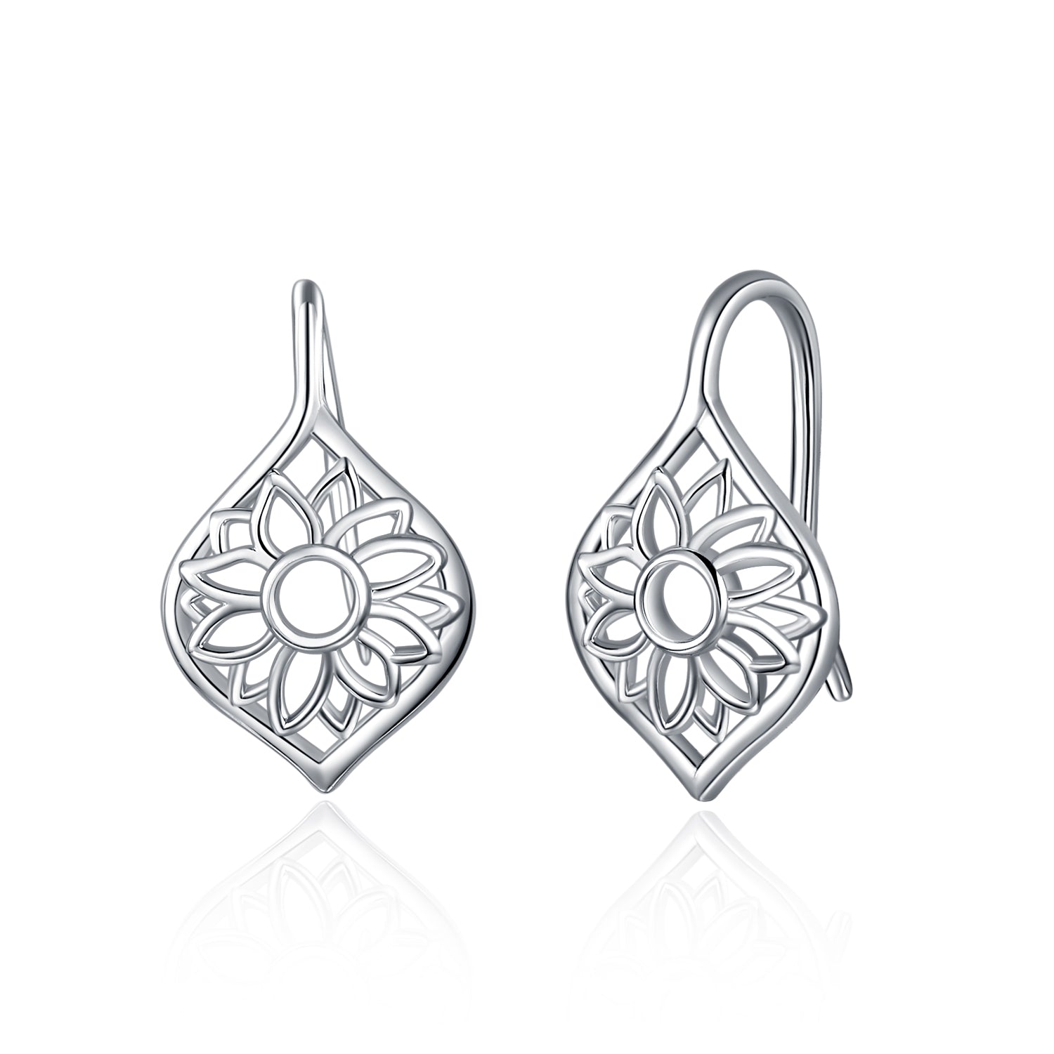 Flower Sterling Silver Earrings Jewelry for Women Teens Birthday Gifts
