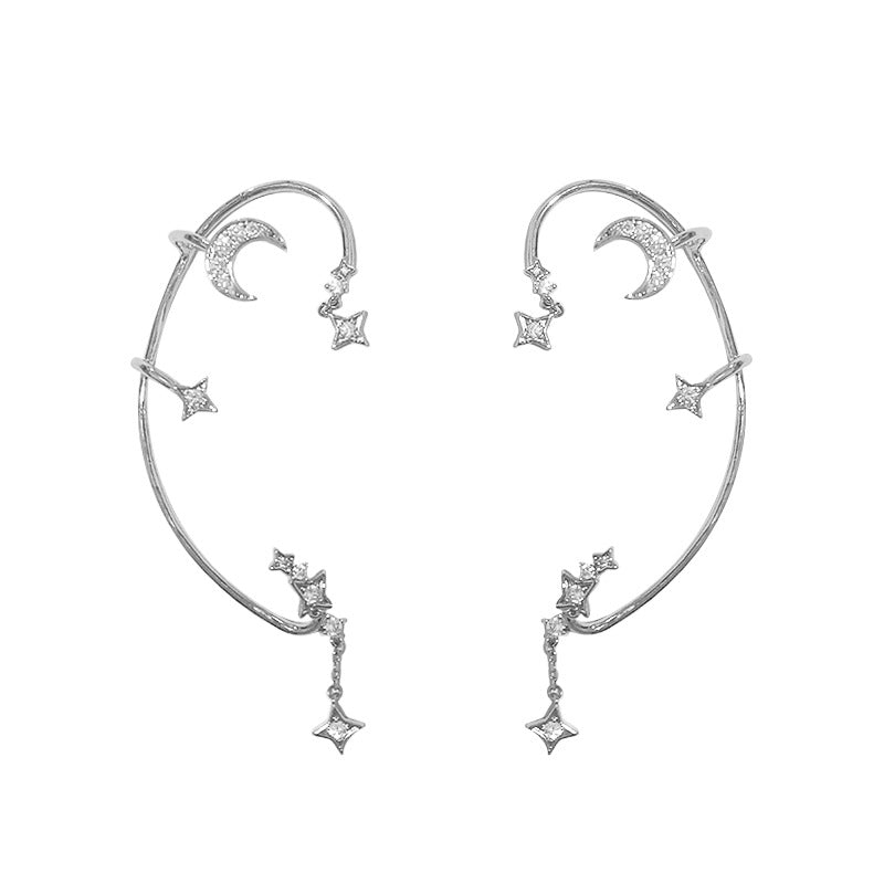 Korea Diamond Butterfly Ear Hook Without Pierced Bone Clip