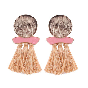 Boa ethnic tassel earrings