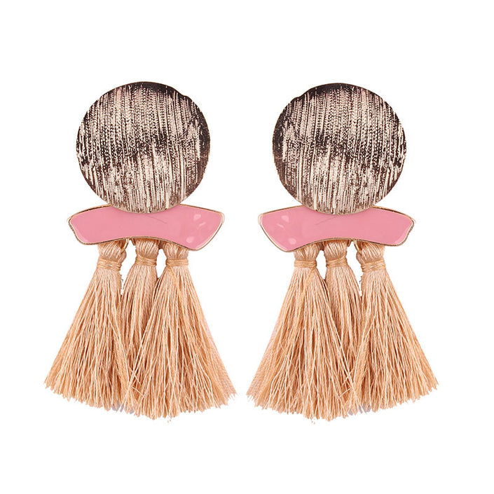 Boa ethnic tassel earrings