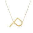 Fabulous Rose Gold Plated Stainless Steel Initial Letter Pendant Necklace