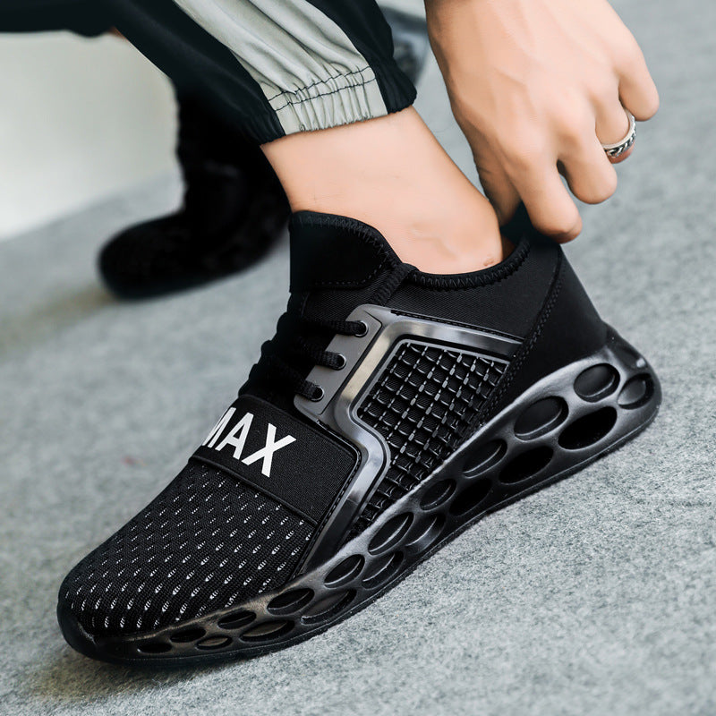High elastic hollow fly woven casual shoes