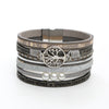 Pearl leather bracelet with magnet clasp