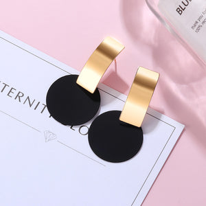 Diamond circle matte earrings earrings Japan and South Korea simple charm full diamond fashion wild earrings