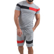 Short-sleeved fitness suit men gym shorts tops