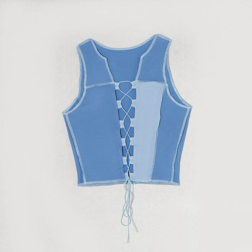 Bandage Cut Out Hole Crop Top for Women