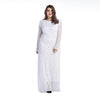 Long Sleeve Hollowed Out Lace Dress