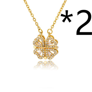 Love Folding Creative Micro-encrusted Diamond Fashion Necklace