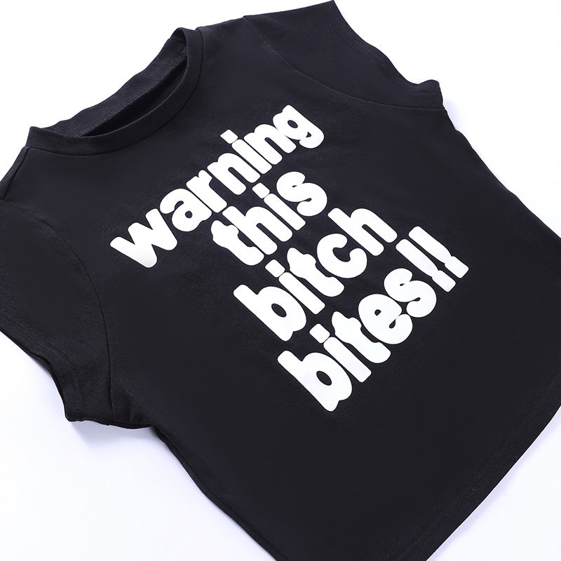 Dark Wind Street Casual Hot Girl Hundred With Tops