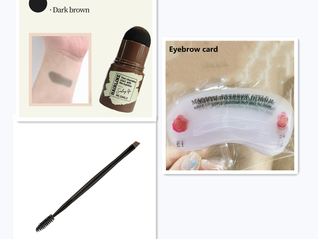 Double eyelash brush eyebrow brush