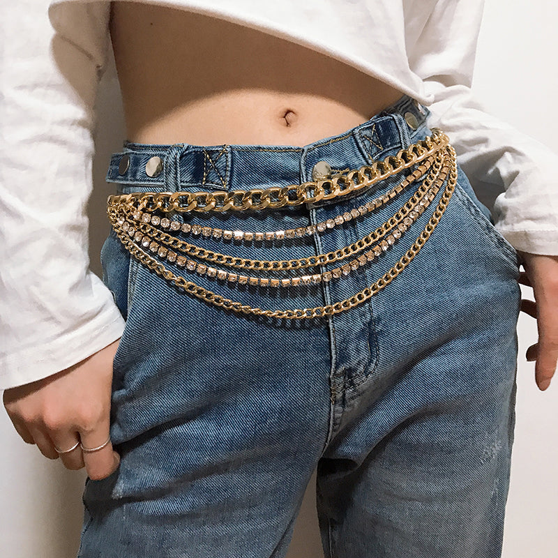 Jewelry  Pants Chain Multilayer Chain Jeans Accessories Waist Chain