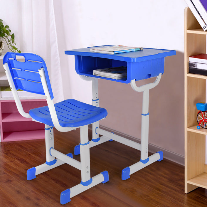 Kids Desk And Chair Set Height Adjustable Ergonomic Study School Writing Desk