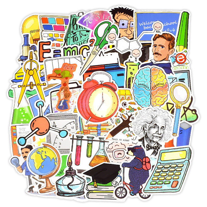 50 Sheets Of Experimental Science Education Graffiti Stickers