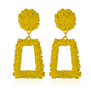 Big Vintage Earrings for Women Gold Silver Black Geometric Statement Earring  Metal Earing Hanging Fashion Jewelry