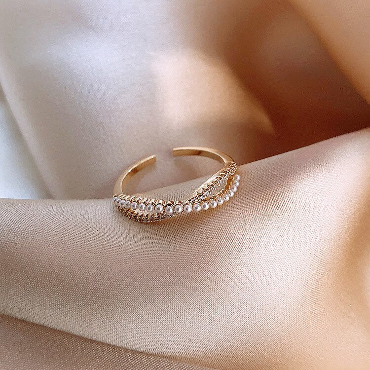 Japanese light luxury simple temperament index finger ring