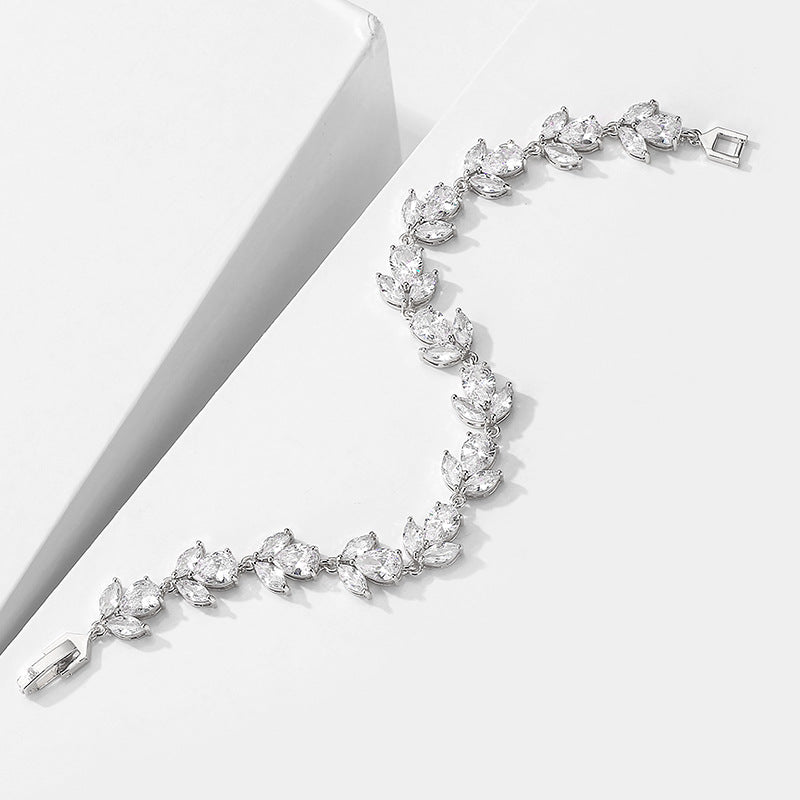 New Niche Design Water Drop Horse Eye Zircon Bracelet