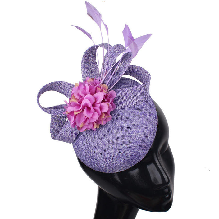 Hair Accessories Feather Flower Hat