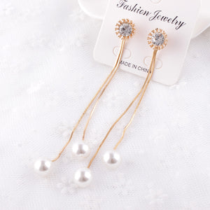 Simulated Pearl Drop Earrings