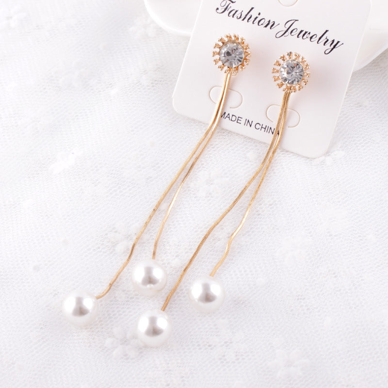 Simulated Pearl Drop Earrings