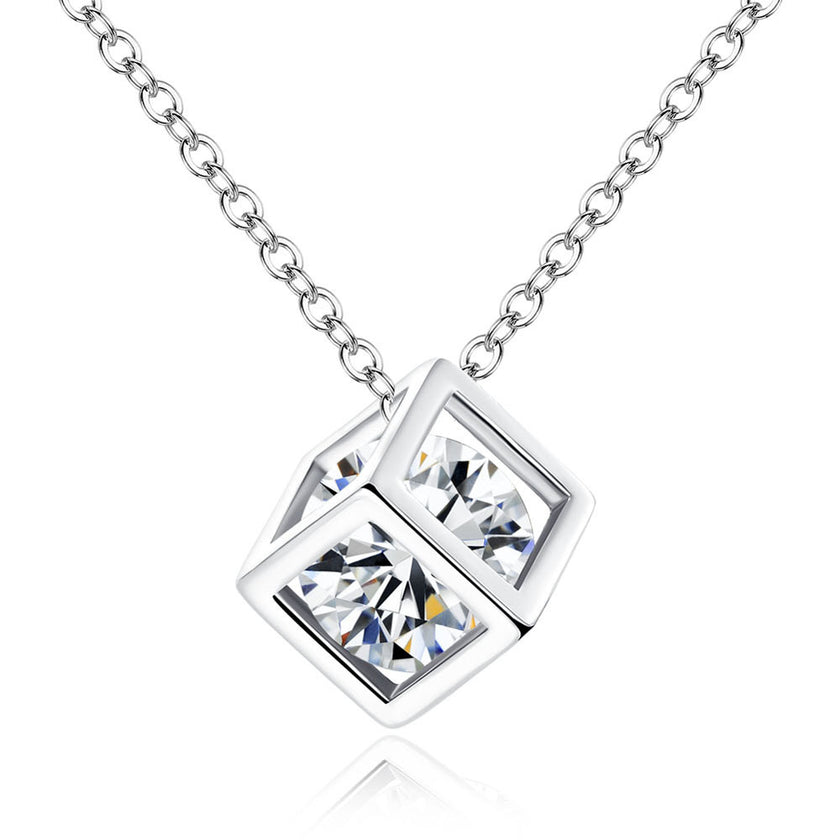 Square diamond pendant