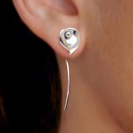Silver Plated Sun Flower Earrings
