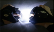 Outdoor Flashlight Luminous Fishing Gloves Half-finger With Lighted Gloves Night Running And Riding Fingerless Gloves