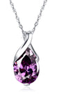 New Arrival 925 Sterling Silver Pendant Shiny Silver Necklace with AAA Zircon Austrian crystals Jewelry for women RJ141