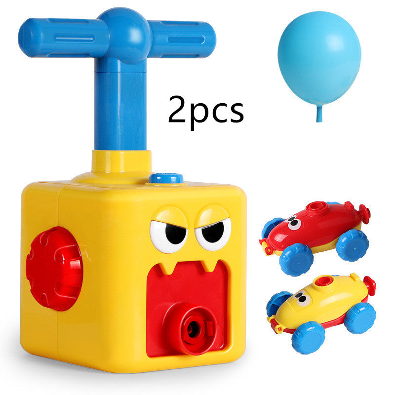 Power Balloon Launch Tower Toy Puzzle Fun Education Inertia Air Power Balloon Car Science Experimen Toy for Children Gift