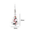 Christmas Tree Shape Stud Earrings Christmas Gift oorbellen Red and Clear Crystal for Women Fashion Christmas Earrings