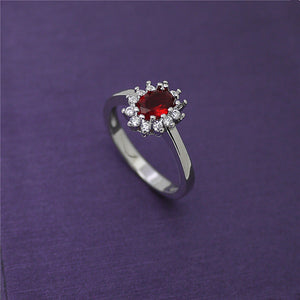 High-end foreign explosions jewelry Europe and the United States popular engagement ring high-grade blue zircon gold ring