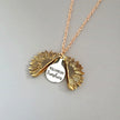 Sunflower Double Lettering Necklace