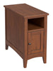 Avina Olive Ash Burl1 Door Side Table - Medium Brown