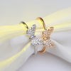 Butterfly zircon ring